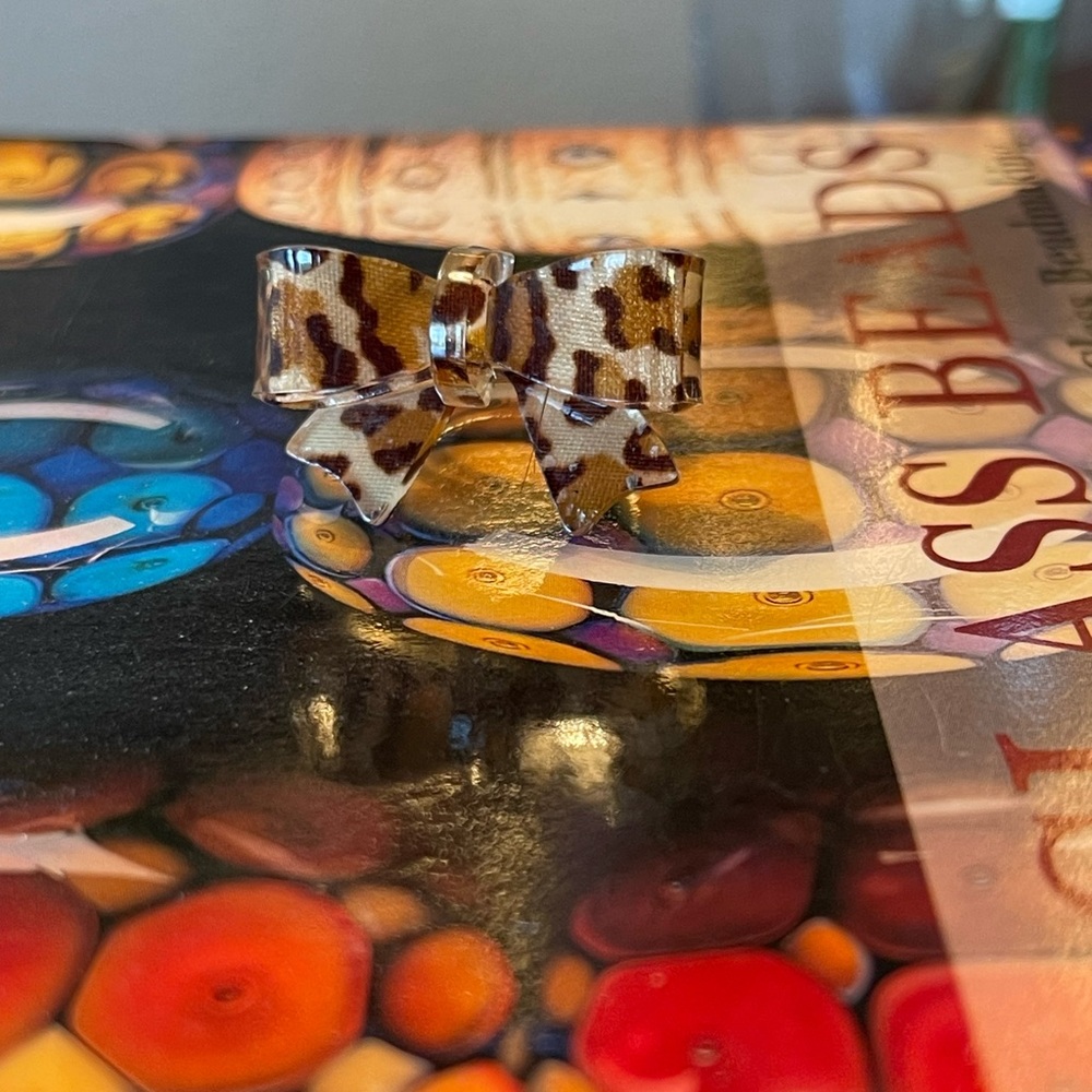 Unique leopard animal kingdom disney bow ring
